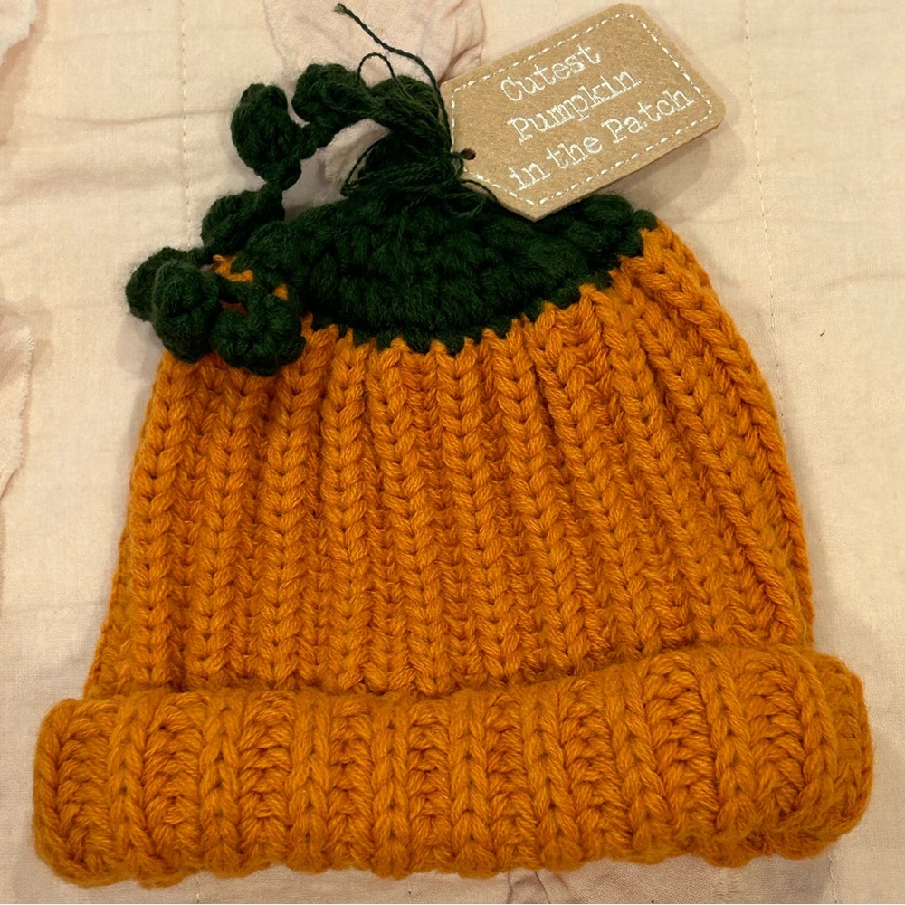 Mud Pie Cutest Pumpkin in the Patch Knit Hat 🎃 - Picture 1 of 6